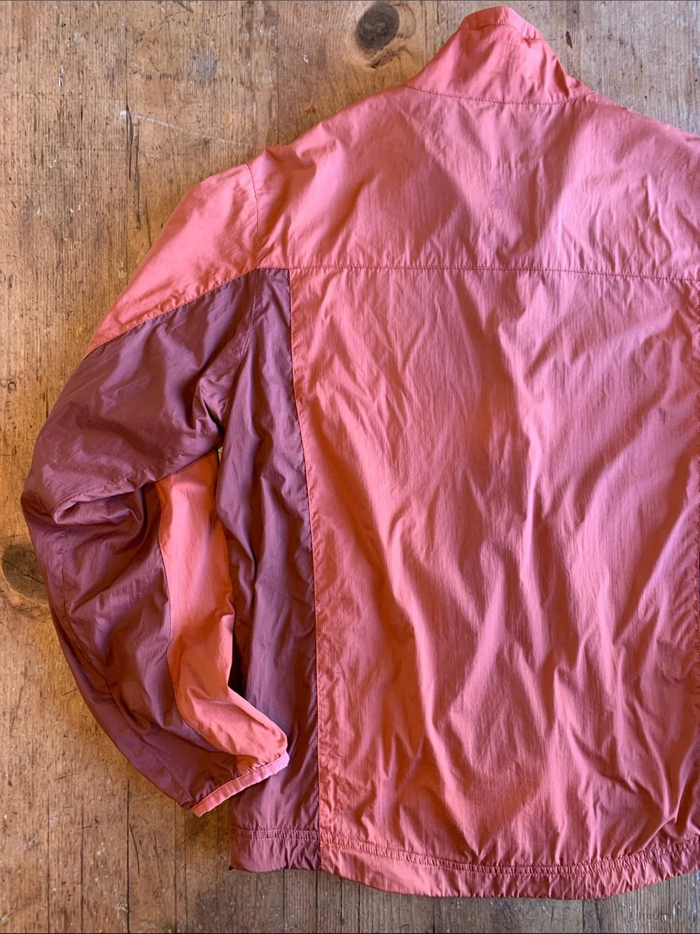 Alpine Men's Windbreaker Jacket in Rust with Dark Accent